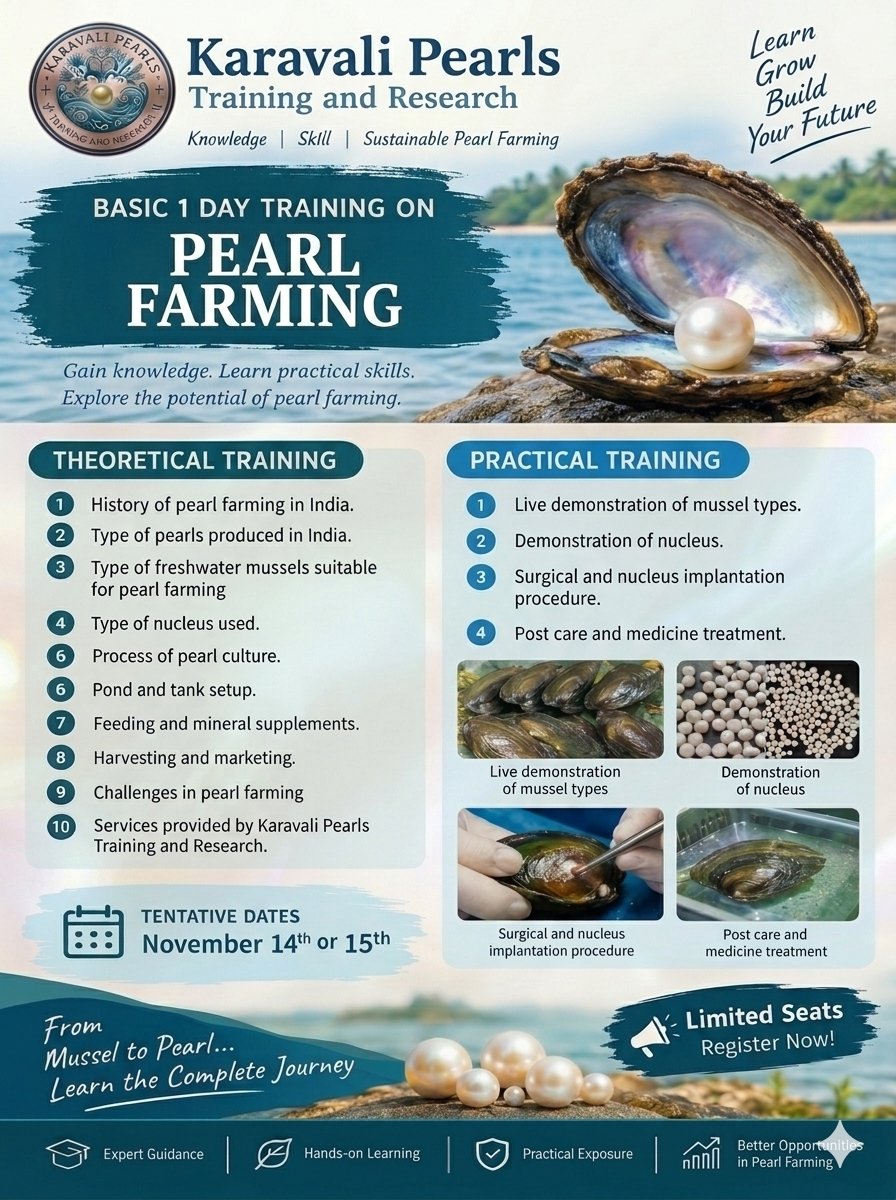 Karavali Pearls Pearl Culture Training Flyer